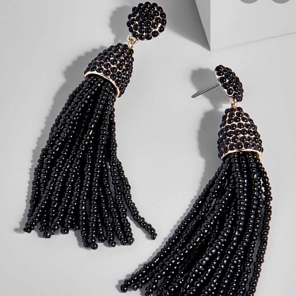 Black Piñata Tassel Earrings